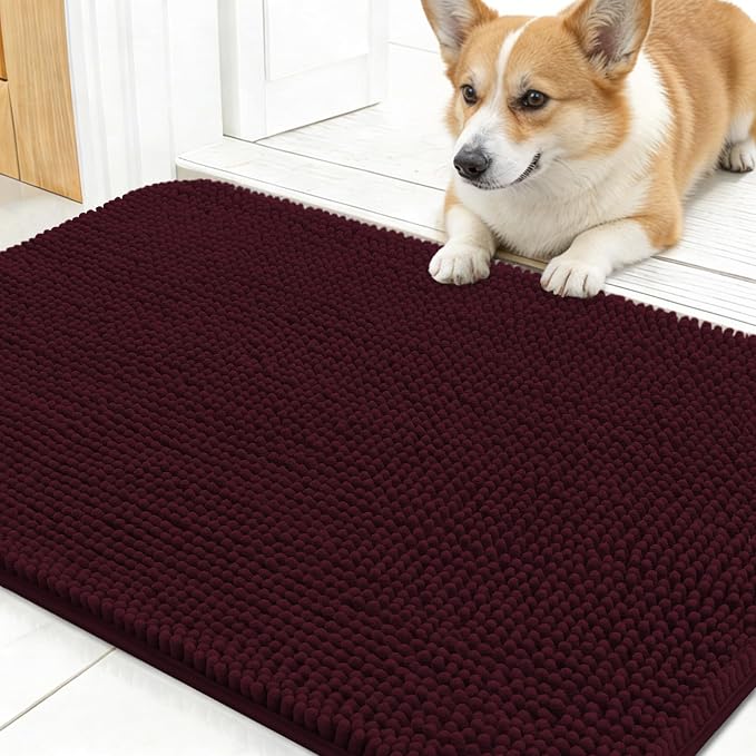 OLANLY Dog Door Mat for Muddy Paws 24x16, Absorbs Moisture and Dirt, Absorbent by OLANLY