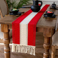 EMMTEEY Boho Table Runner with Tassels 72 Inches Long, Scratch & Heat Resistant by EMMTEEY