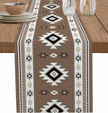 Southwest Aztec Table Runners 120 Inches Long, Cotton Linen Fabric Table Runner by Edwiinsa