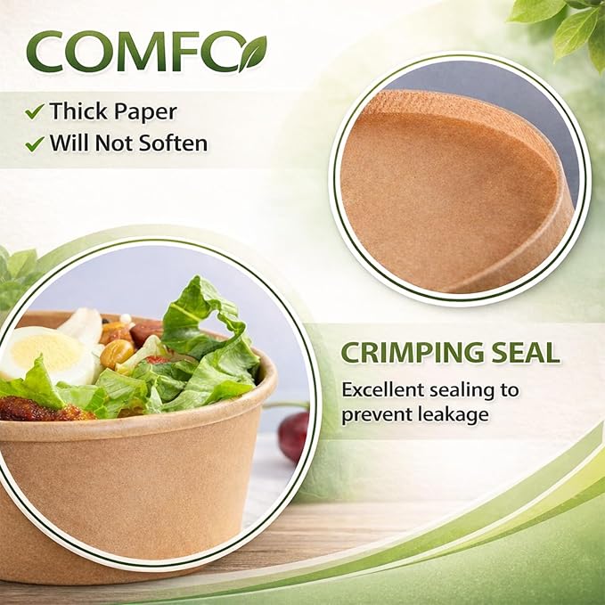 TOPtoper 42Oz 50Pcs Large Paper Bowls - Image 3