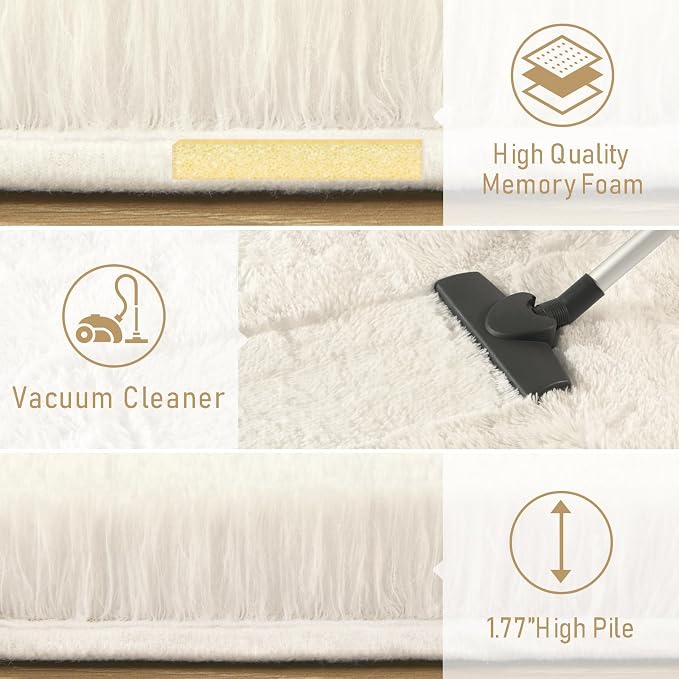 LOCHAS Ultra Soft Indoor Modern Area Rugs 2x6, Fluffy Living Room Carpets - Image 6