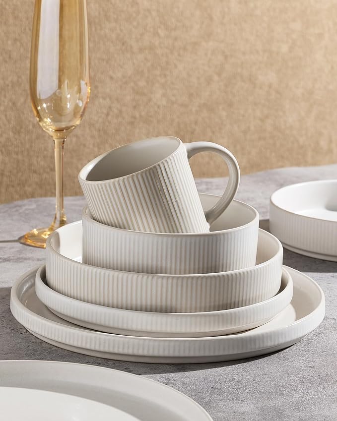 Famiware Star Stoneware Dinnerware Set, 8-Piece Dishes - Image 9