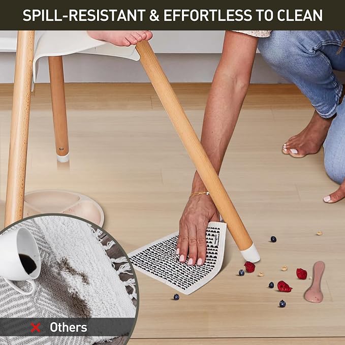 Area Floor Mat for Home, Spill Resistant Hard Floor Protector Cover, Easy Clean - Image 2