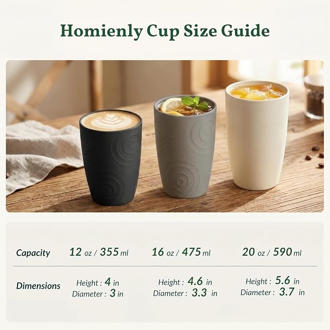 Homienly Wheat Straw Cups Drinking Glasses Set of 6, Unbreakable Plastic Cups - Image 9
