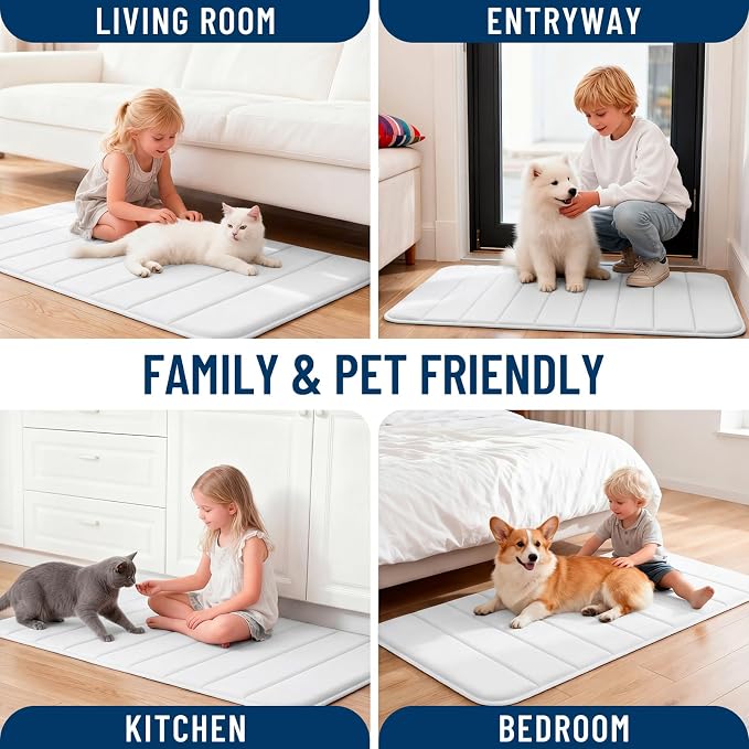 OLANLY Memory Foam Bath Mat 44x32, Super Soft Absorbent Bathroom Rugs, Quick Dry - Image 9