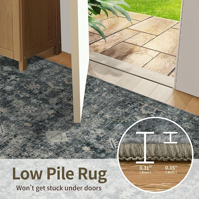 Rugxara 9x12 Area Rugs for Living Room Bedroom, Large Washable Rug, Non Slip & - Image 7