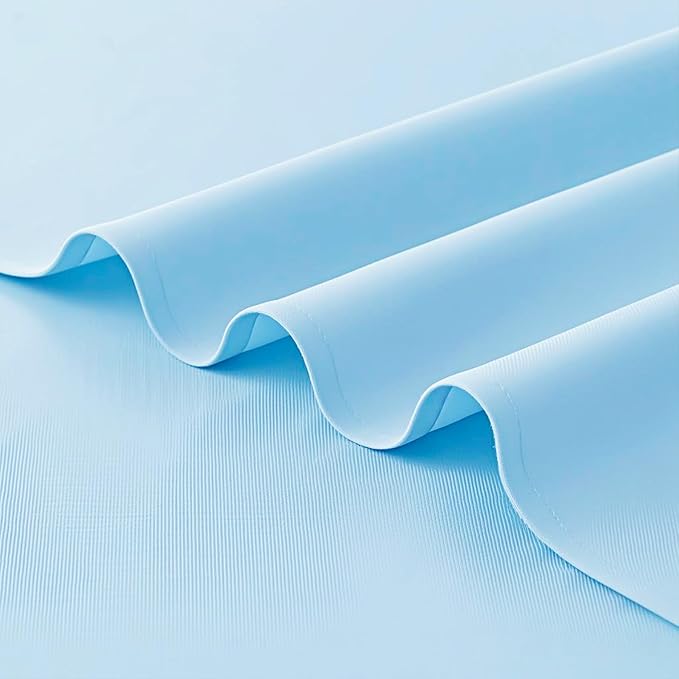 FOLINS&HOME Baby Blue Waterproof Decorative Table Runner 90 Inches Long | - Image 5