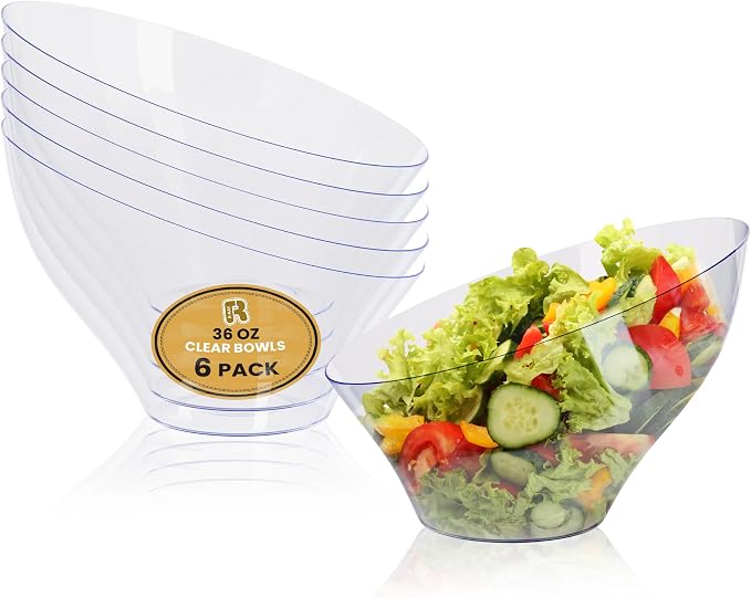 R-kay 6 Pack Large Plastic Bowls by R-KAY
