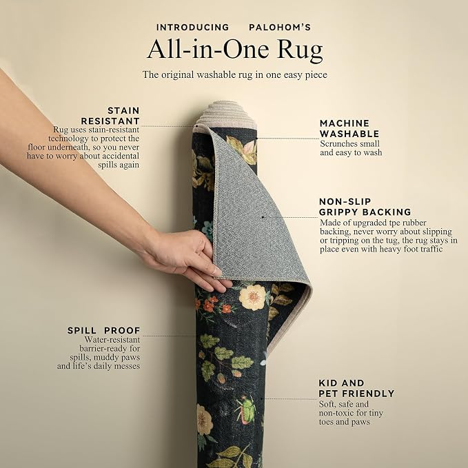 Washable Runners for Hallways Kitchen Rugs: 2'x6' Runner Rug Stain Resistant - Image 4