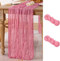 2 Pack Mauve Cheesecloth Table Runner10ft Rustic Sheer Gauze Runner | by MLMC