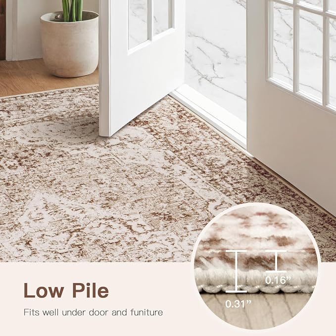 Lofus 2x6 Runner Rug for Hallways, Washable Kitchen Rugs, Non-Slip Rugs for - Image 4