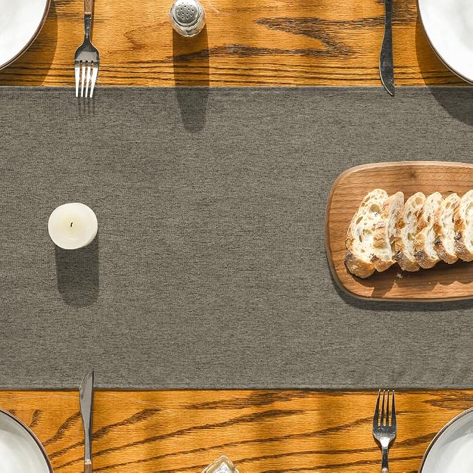Artoid Mode Coffee Brown Table Runner, Seasonal Fall Washable Kitchen Dining - Image 4