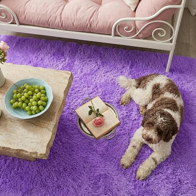 Mugorn 3x5 Rugs for Bedroom, Fluffy Area Rugs for Living Room, Soft Shag Kids - Image 7