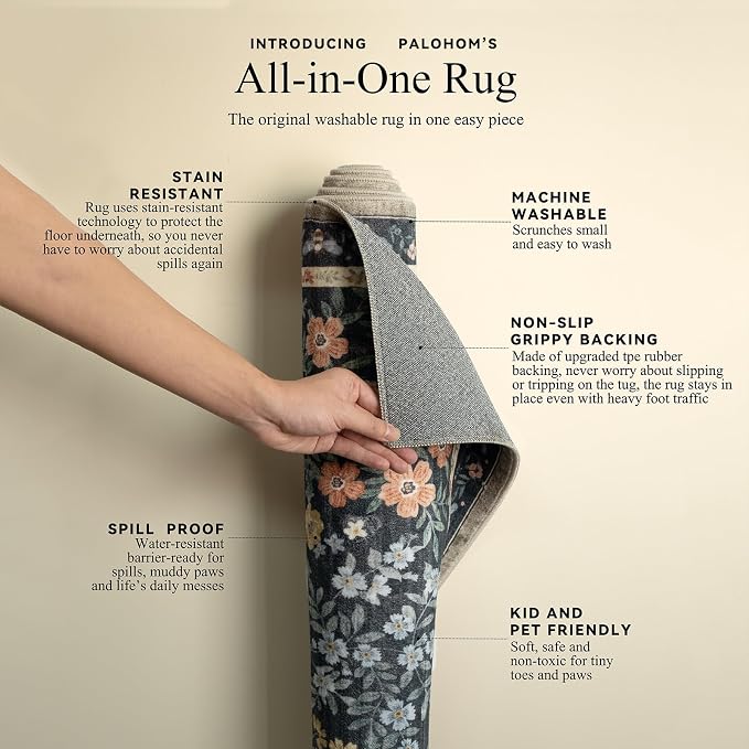 Washable Living Room Area Rug: 8x10 Rugs - Image 4