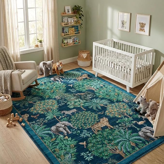 GarveeHome Jungle 8x10 Area Rug Washable Rugs - Image 3