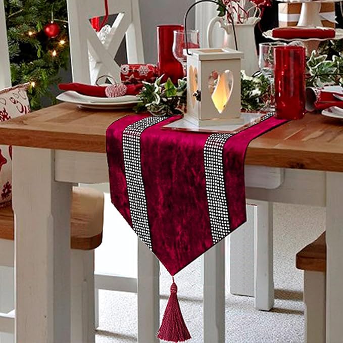 Jiino Red Table Runner 120 Inches Long - Image 6