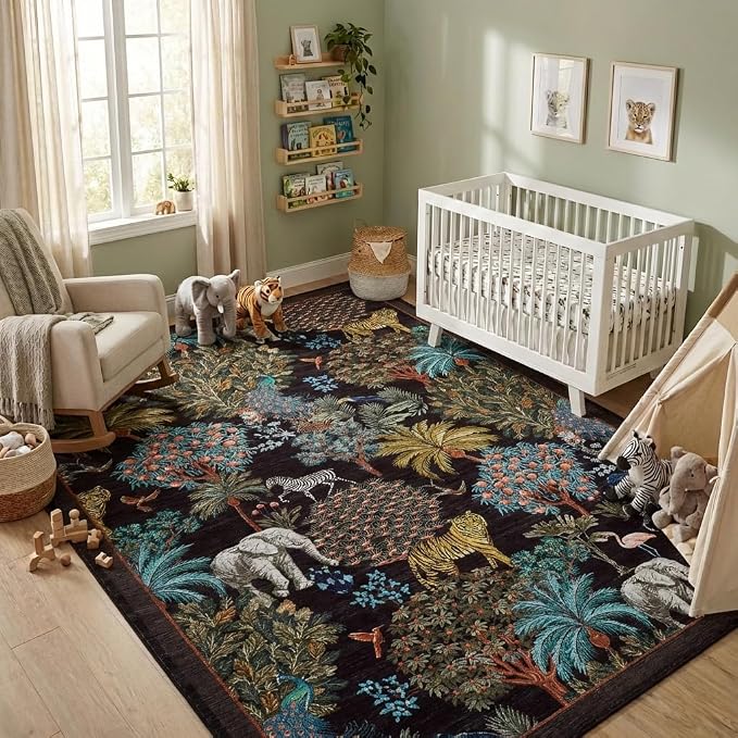 GarveeHome Jungle 8x10 Area Rug Washable Rugs - Image 3