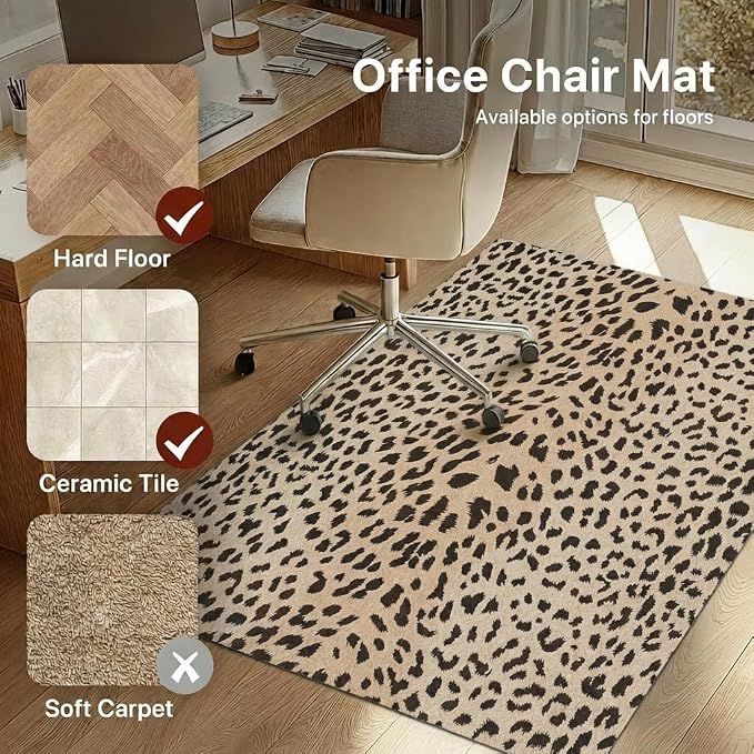 48"x60" Office Chair Mat for Hardwood Tile Floor, Under Desk Carpet Protector - Image 3