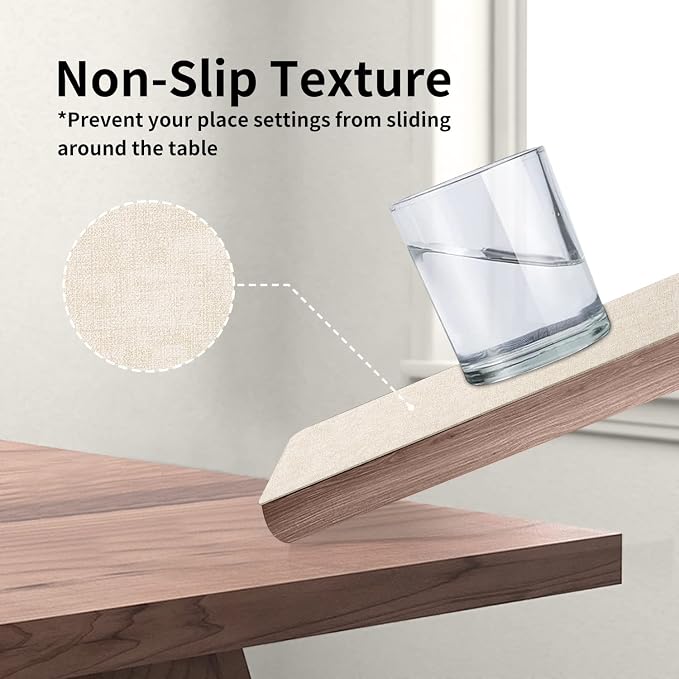 Maxpearl Faux Leather Placemats Set of 4, Suitable - Image 3