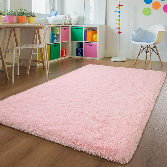 Andecor Soft Fluffy Bedroom Rugs, 3 x 5 Feet Indoor Shaggy Plush Area Rug - Image 2
