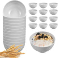 HEYCOME 12 Pcs Unbreakable Rice Bowls Set, 26 Oz Wheat Straw Bowls Set by StayHealthyStayHappy