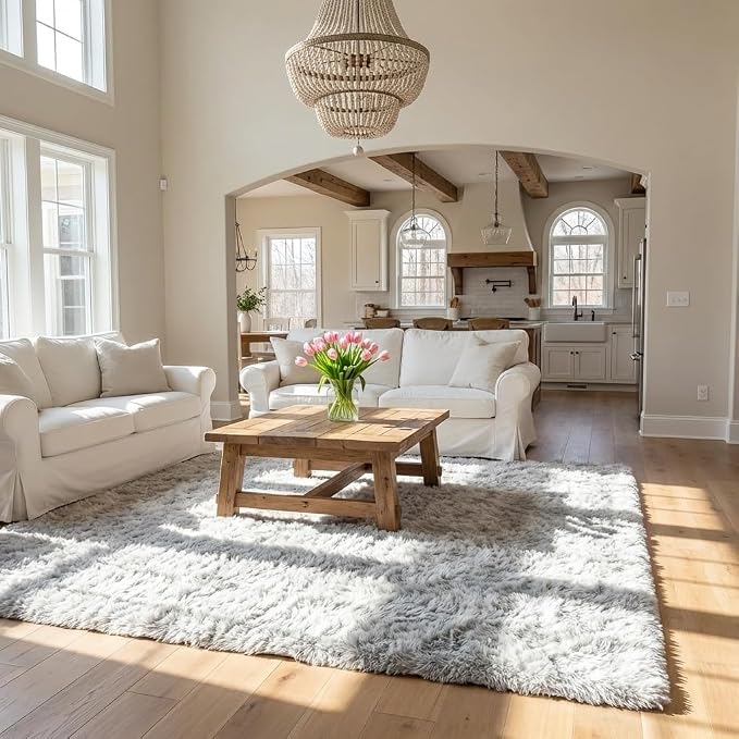 Mugorn Area Rugs 9x12 Living Room, Large Fluffy Rugs - Image 3