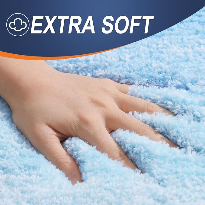 OLANLY Large Bathroom Rugs Mat 45x27, Extra Soft Absorbent Microfiber Bath Rugs - Image 3