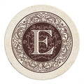 Thirstystone Monogram Natural Sandstone Coaster 4 Pack | 4" Diameter, by Thirstystone