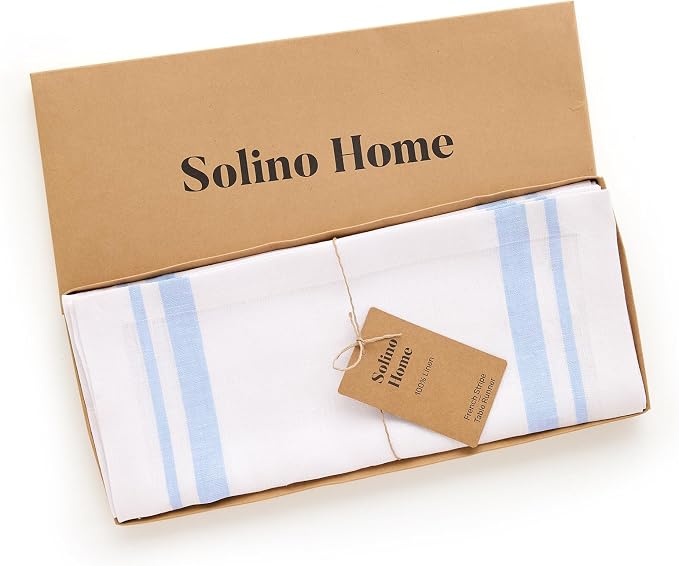 Solino Home 100% Pure Linen Table Runner, 14 x 72 in - Image 5