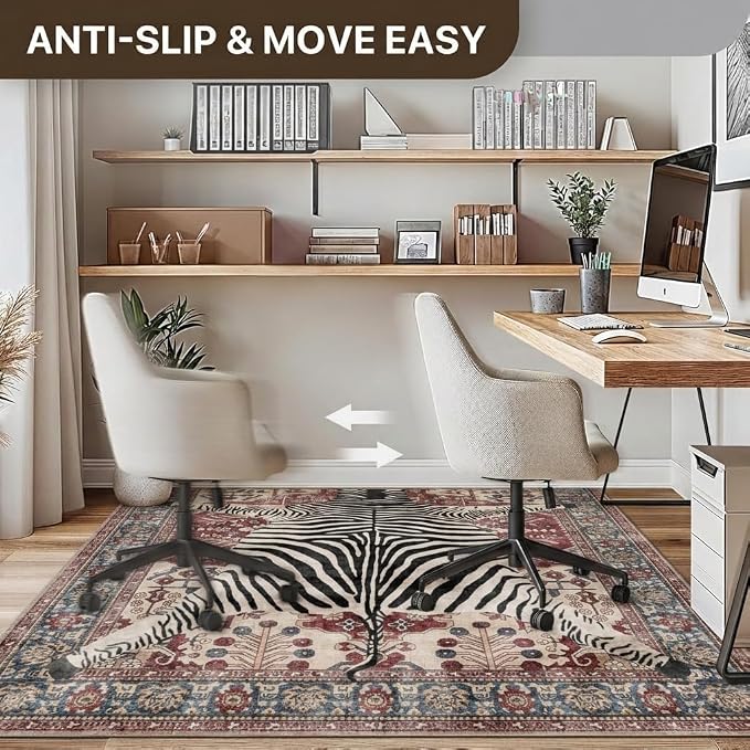 48"x60" Office Chair Mat for Hardwood Tile Floor, Under Desk Carpet Protector - Image 4