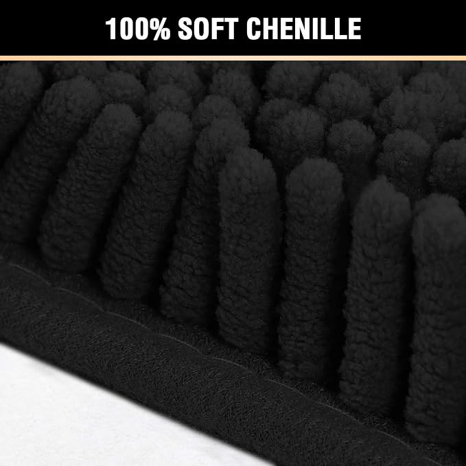 H.VERSAILTEX Bath Mat for Bathroom Non Slip Luxury Chenille Ultra Soft Bath - Image 3