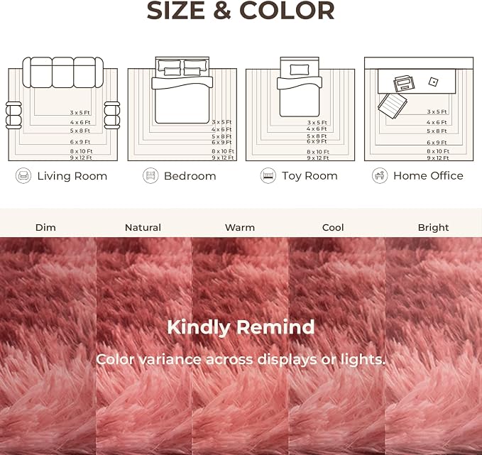 Litanika 5x8 Fluffy Shag Faux Fur Area Rug - Image 8