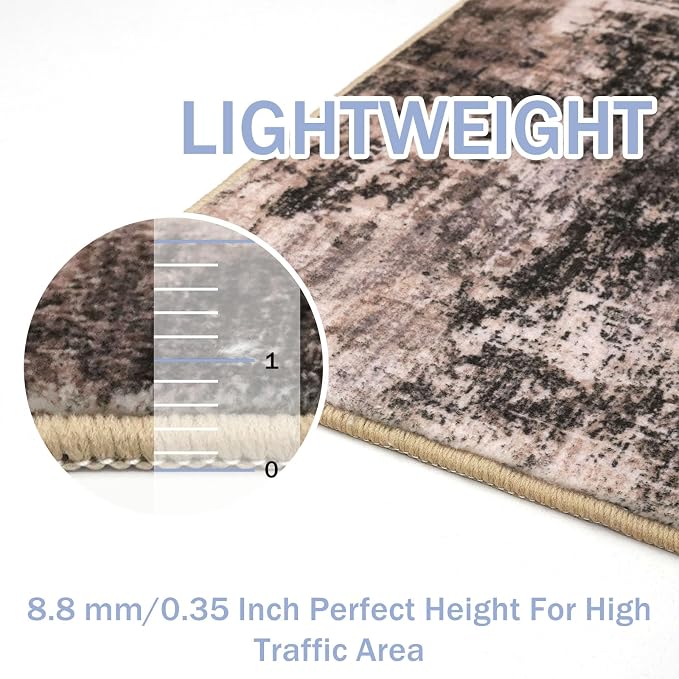 IOHOUZE Abstract Runner Rug 2x10 Ft Washable Runners - Image 4