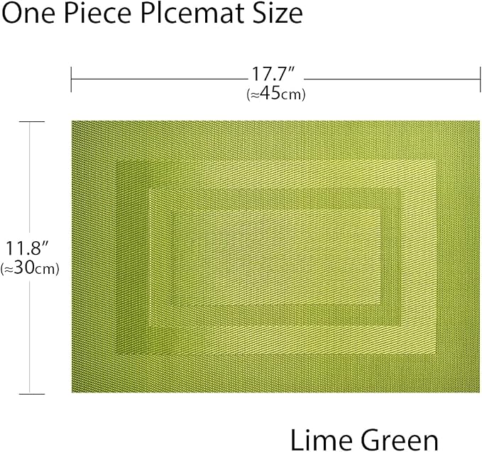 PIGCHCY Placemats Washable Woven Vinyl Durable Placemats - Image 2