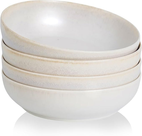 30oz Ceramic bowls set of 4-8" serving bowls by KYBSCZMoment
