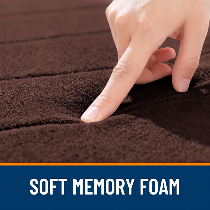 OLANLY Memory Foam Bath Mat 40x32, Super Soft Absorbent Bathroom Rugs, Quick Dry - Image 5