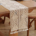 meioro Crochet Lace Table Runner, 12x108 Inch Boho Cotton Table Runners by meioro