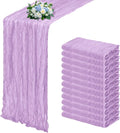 12 Pack Lavender Cheesecloth Table Runner 17x108 Inch Semi Sheer Boho Gauze by Unknown