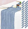 25 Pack Dusty Blue Table Runner 17 x 108inch Cheesecloth Table Runner Boho by Lumaycens