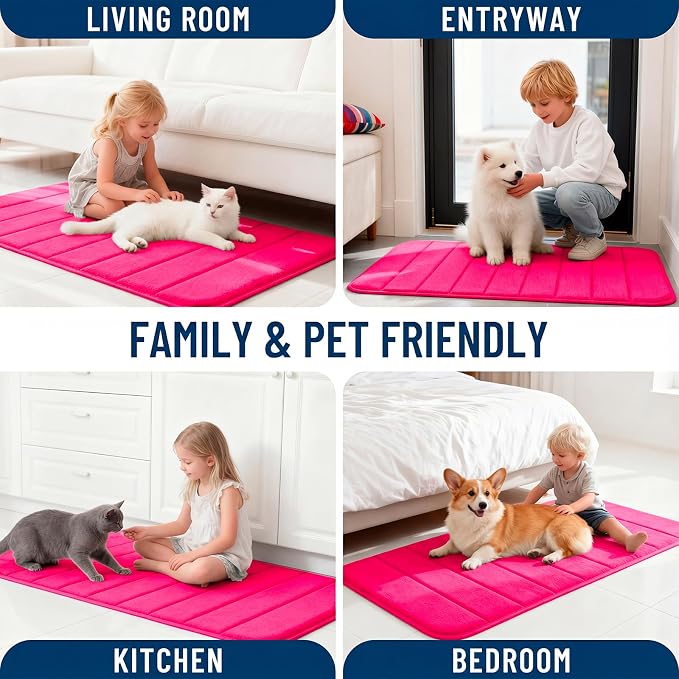 OLANLY Memory Foam Bath Mat 35x16, Super Soft Absorbent Bathroom Rugs, Quick Dry - Image 9
