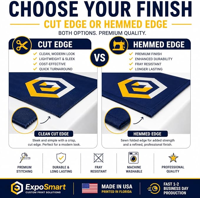Custom Table Runner with Business Logo Ships Next Day, Made in USA - Image 6
