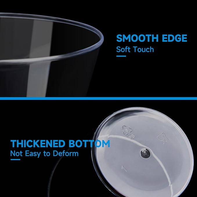 RACETOP 9 oz Clear Plastic Cups 100 packs, Disposable Plastic Party Cups - Image 12