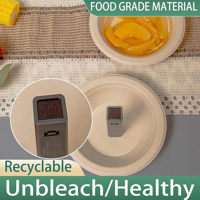 12 oz Compostable Paper Bowls 200pack Heavy-Duty Eco-Friendly Bulk Pack - Image 3