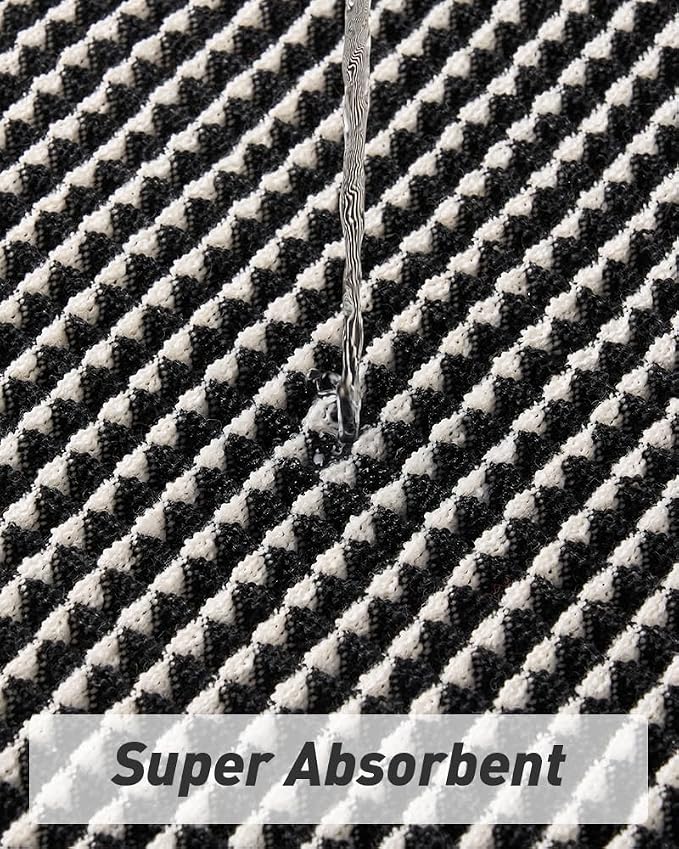 AMOAMI Upgraded Waffle Runner Rug Super Absorbent Non Slip Bath Mats - Image 2