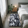 Soft Runner Rugs for Bedroom, Mottling Black 3x7 Area Rugs Fluffy Rug Shag Area by Yongyangjuxi