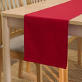Encasa XO Table Runner, Cotton Canvas Dining Runner 13"x59" | Deep Red by EncasaXO