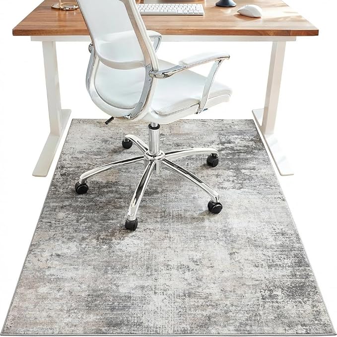 48"x72" Office Chair Mat for Hardwood Tile Floor, Under Desk Carpet Protector by BESBLEE