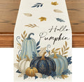 Artoid Mode 210 GSM Fall Table Runner 13x36 Inch Home Party Decor | Blue by ArtoidMode