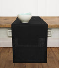 Solino Home 100% Pure Linen Table Runner Black, Fete 14 x 156 Inch Long | Table by SolinoHome