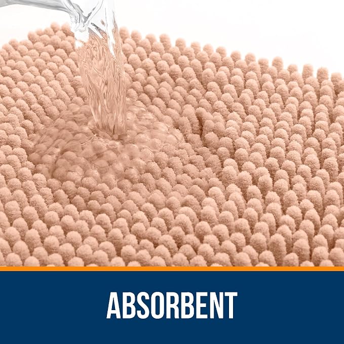 OLANLY Large Bathroom Rugs 50x30, Extra Soft Absorbent Chenille Bath Rugs - Image 4